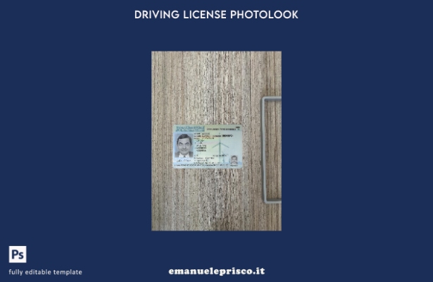 stile verificato modello frontale photolook per patente di guida canadese dell'I